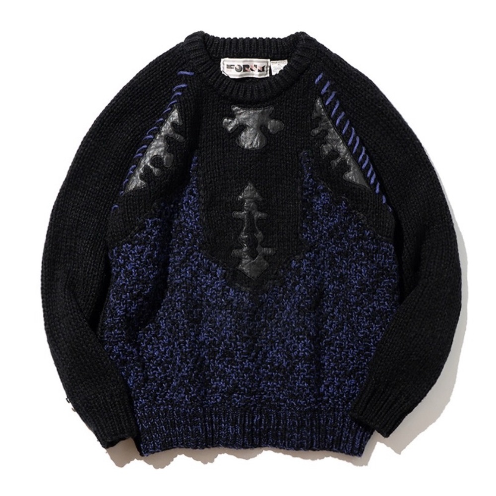 Vintage Forum XL Purple / Black Cosby Sweater Made in Korea